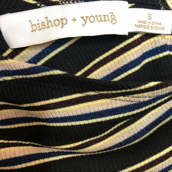 NWOT Bishop+Young One Sleeved Striped Top Size Small - Picture 6 of 6